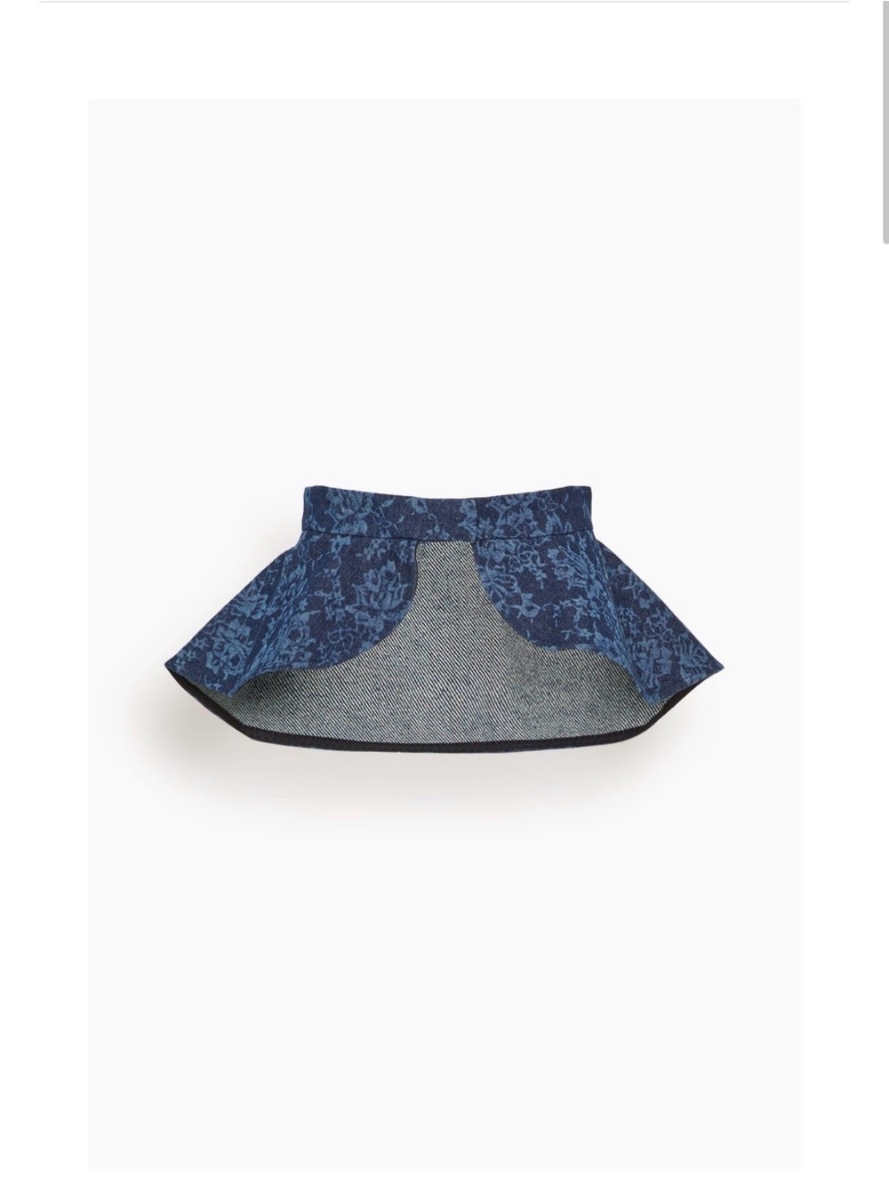 NWT BITE Studios Lace Print Denim Petal Belt Size 38 US 6